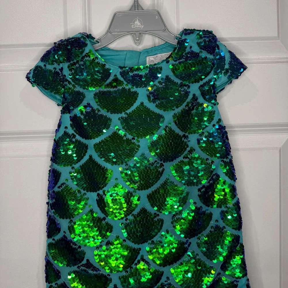Disney Princess Ariel Mermaid Sequin Dress Kids Size‎ 3